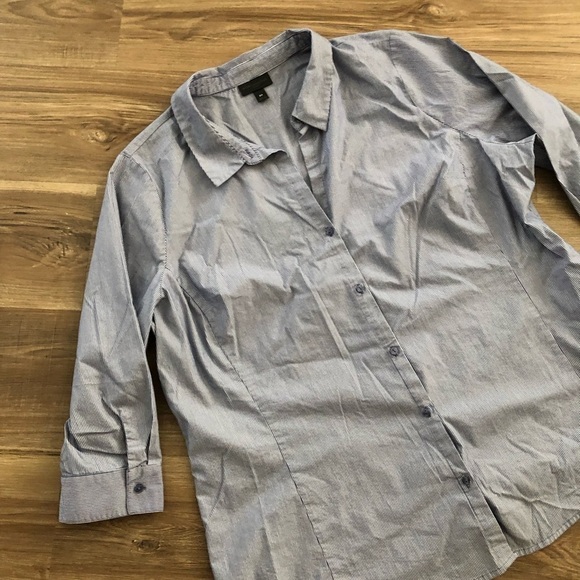 Worthing Blue Pin Stripe Button down Women’s size 2X - Picture 5 of 8